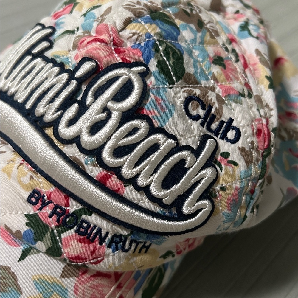 Robin Ruth Floral Miami Beach Club Cap Snapback Hat Cap Florida Unisex - Picture 4 of 7